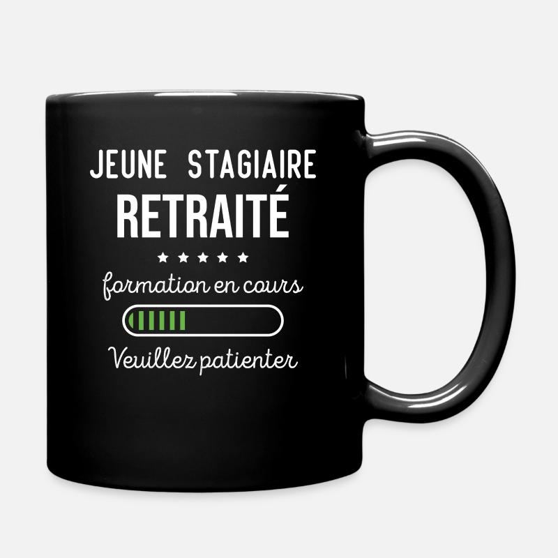 Jeune stagiaire retraité formation en cours - Mug uni - noir