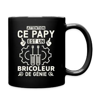 Ce papy est un bricoleur de génie 1 - Mug uni - noir - Droite