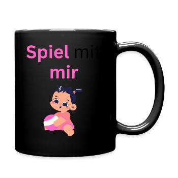 Spiel mit mir Girl - Tasse einfarbig - Schwarz - Rechts