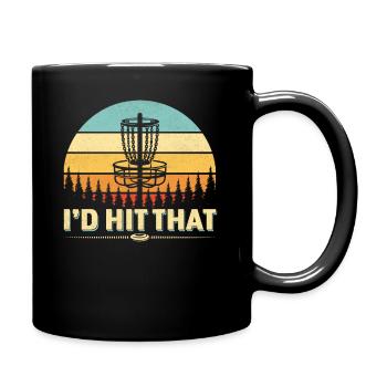 I'd Hit That Funny Disc Golfer - Tasse einfarbig - Schwarz - Rechts