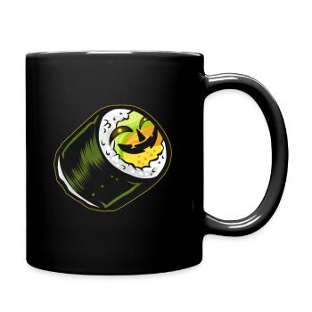 Maki Sushi Jack O Lantern Face Costume Halloween - Tasse einfarbig - Schwarz - Rechts