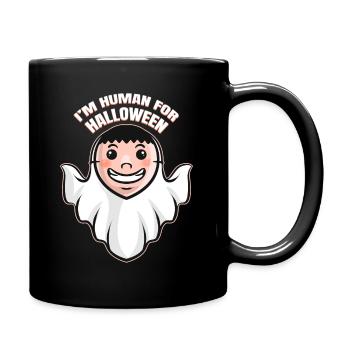 Costume de fantôme Je suis Je Suis Humain Pour Halloween - Mug uni - noir - Droite