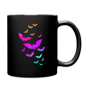 Colorful Bats Flying Costume Halloween - Tasse einfarbig - Schwarz - Rechts