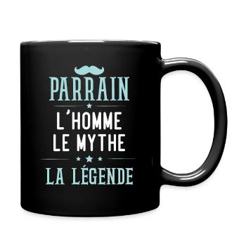 Parrain, l'homme, le mythe, la légende - Mug uni - noir - Droite