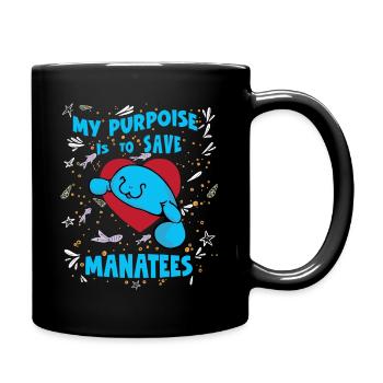 Manatee Manatee Manti Floaty Potatoes - Full Colour Mug - black - Right