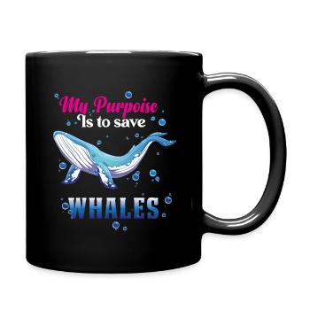 Whale Whales Marine biologist Marine mammal Baby whale - Full Colour Mug - black - Right