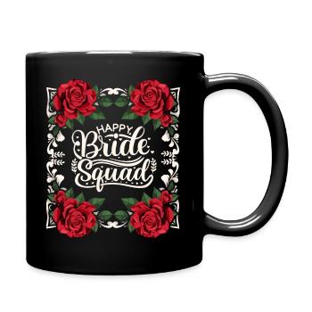 Team Bride, Happy Bride Squad, Dicton, Calligraphie - Mug uni - noir - Droite