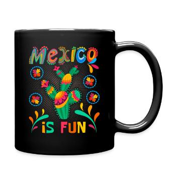 Mexique, dicton, motif de cactus - Mug uni - noir - Droite