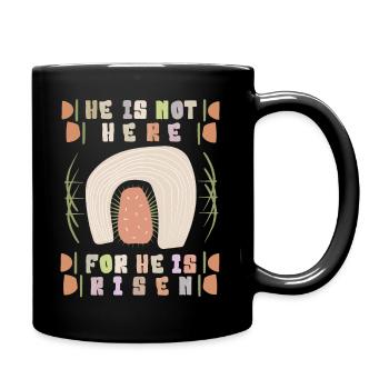 Ascension of Jesus, Bible Saying, Resurrection - Full Colour Mug - black - Right