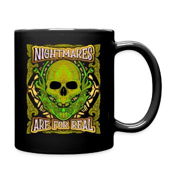Japan Skull, Horror Skull, Asia Skull - Full Colour Mug - black - Right