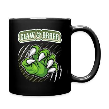 Claw, dinosaur claw funny saying, pun - Full Colour Mug - black - Right