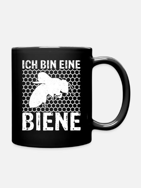 Ich Bin Eine Biene Geschenk Imker Biene Bienen Flü - Tasse einfarbig - Schwarz