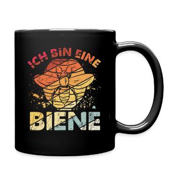 Ich Bin Eine Biene Geschenk Imker Biene Bienen Flü - Tasse einfarbig - Schwarz - Rechts