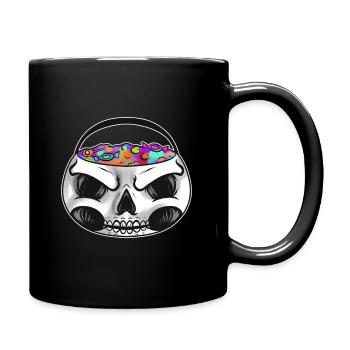 Sweets Bucket Scary Skeleton Sweets Collecting On - Tasse einfarbig - Schwarz - Rechts