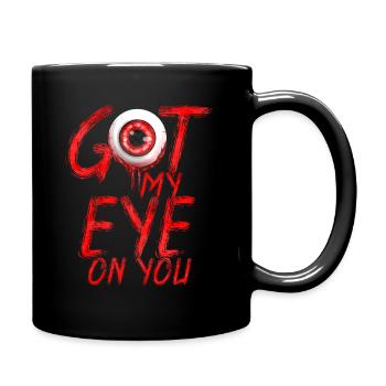 Scary Got My Eye On You Halloween - Full Colour Mug - black - Right