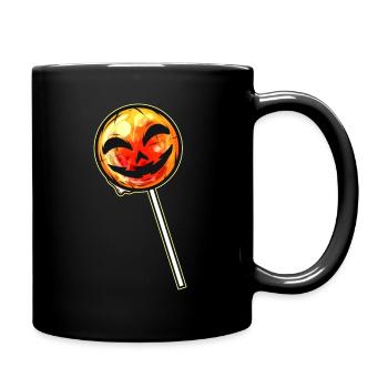 Citrouille Lollipop Lolli Sucker Halloween - Mug uni - noir - Droite