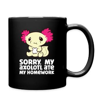 Axolotl Pet Homework Désolé Mon Axolotl a mangé Mon - Mug uni - noir - Droite