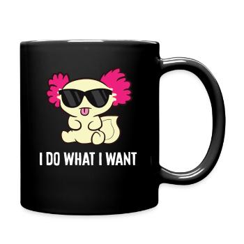 Je fais ce que je veux Drôle de salamandre mexicaine Kawaii - Mug uni - noir - Droite