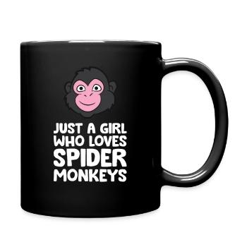 Just a Girl Who Loves Spider Monkeys - Tasse einfarbig - Schwarz - Rechts