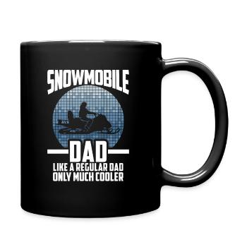 Like A Regular Dad Only Cooler, Schneemobil Papa - Tasse einfarbig - Schwarz - Rechts