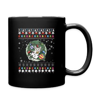 Décor de Noël pour chat - Mug uni - noir - Droite