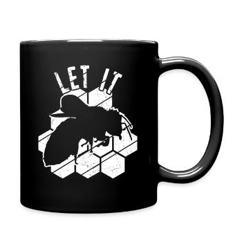 Let It Bee Bienen Flüsterer - Imker Biene Imkerei - Tasse einfarbig - Schwarz - Rechts