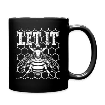Let It Bee Bienen Flüsterer - Imker Biene Imkerei - Tasse einfarbig - Schwarz - Rechts
