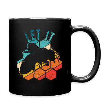 Let It Bee Bienen Flüsterer - Imker Biene Imkerei - Tasse einfarbig - Schwarz - Rechts