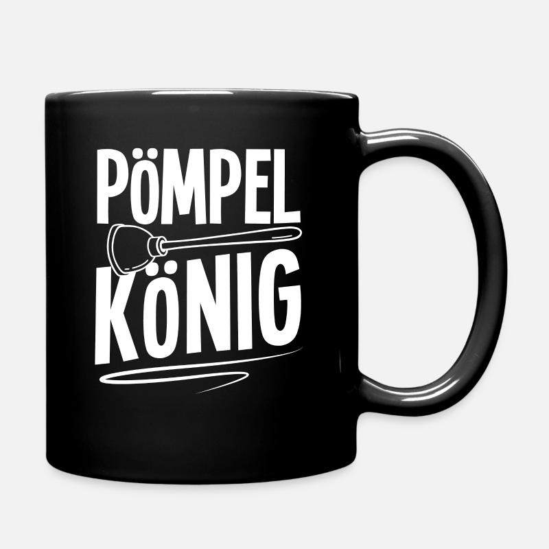 Klempner Pömpel König - Tasse einfarbig - Schwarz