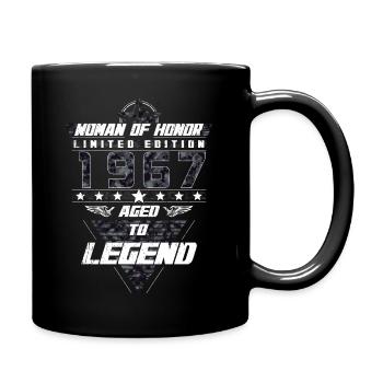 Femme d’honneur Anniversaire 1967 Cadeau de camouflage - Mug uni - noir - Droite