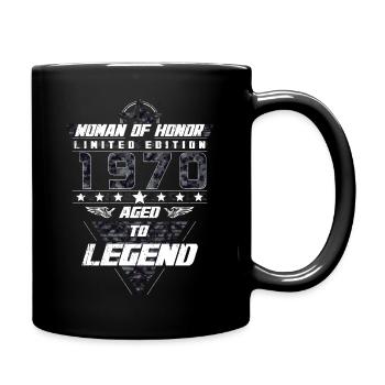 Woman of Honor Birthday 1970 Camouflage Gift - Full Colour Mug - black - Right