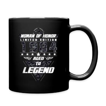 Woman of Honor Birthday 1984 Camouflage Gift - Full Colour Mug - black - Right