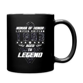 Woman of Honor Birthday 1983 Camouflage Gift - Full Colour Mug - black - Right