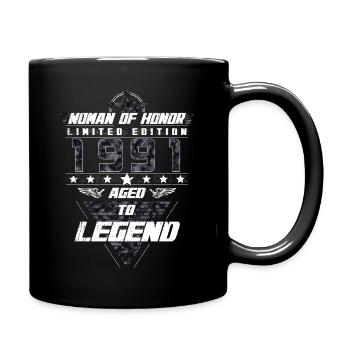 Woman of Honor Birthday 1991 Camouflage Gift - Full Colour Mug - black - Right