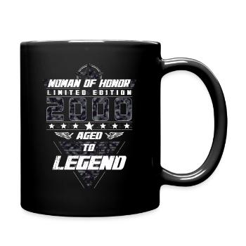 Woman of Honor Birthday 2000 Camouflage Gift - Full Colour Mug - black - Right