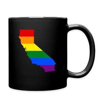 California LGBT Gay Pride - Full Colour Mug - black - Right