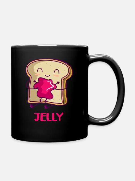 Erdnussbutter Pb&j Peanut Butter Jelly Halloween - Full Colour Mug - black