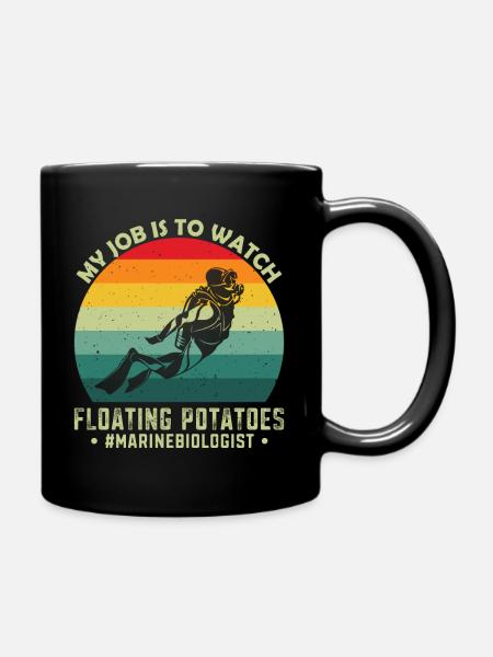 Seekuh Manatee Manti floaty potatoes - Tasse einfarbig - Schwarz