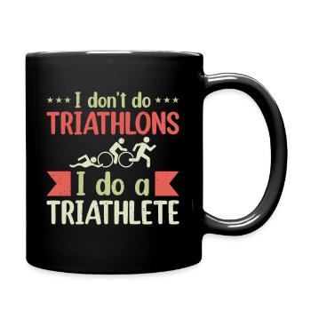 triathlon natation cyclisme course à pied - Mug uni - noir - Droite
