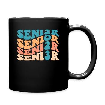 Retro Senior 2023 Back to School Class Of 2023 - Tasse einfarbig - Schwarz - Rechts