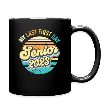 Retro Senior 2023 Back to School Class Of 2023 - Tasse einfarbig - Schwarz - Rechts