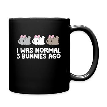 Propriétaire de lapin J’étais normal il y a 3 lapins - Mug uni - noir - Droite