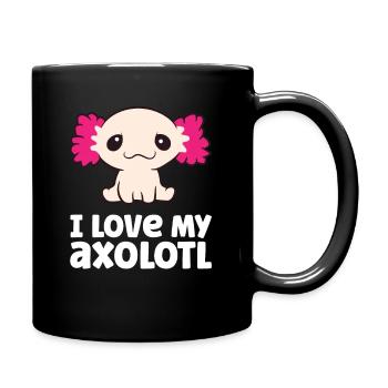 Axolotls As Pets I Love My Axolotl Love Axolotls - Full Colour Mug - black - Right