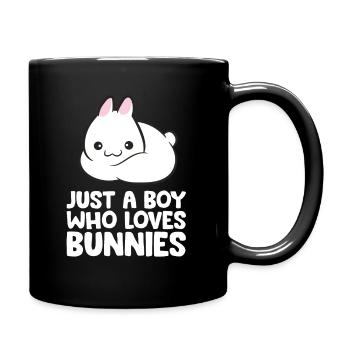 Juste un garçon qui aime les lapins - Mug uni - noir - Droite