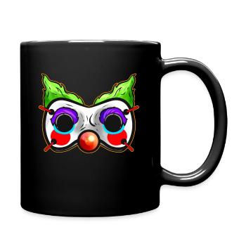 Evil Scary Horror Clown Mask Costume for Halloween - Full Colour Mug - black - Right
