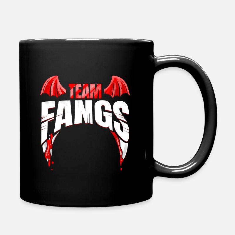 Team Fangs Vampire Horde Halloween - Full Colour Mug - black