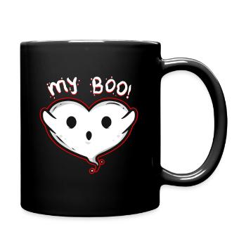 Heart Shaped Ghost Spirit Is My Boo On Halloween - Tasse einfarbig - Schwarz - Rechts