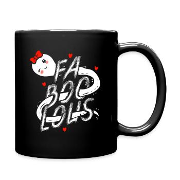 Fabulous FaBooLous Cute Ghost Spirit On Halloween - Tasse einfarbig - Schwarz - Rechts