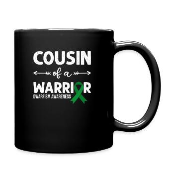Cousin of A Warrior, Green Loop Dwarfism - Full Colour Mug - black - Right