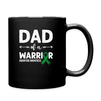 Dad Of A Warrior, Green Loop Dwarfism - Full Colour Mug - black - Right